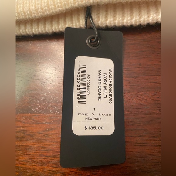 NWT rag & bone Women’s Margo Beanie Wool Winter Warm Gift Stocking Stuffer - Picture 9 of 9